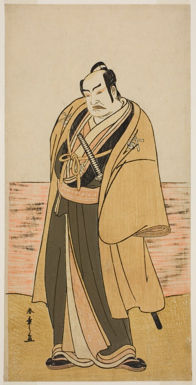 Nakamura Sukegoro II Kaminari Shokurona näytelmässä Hatsumombi Kuruwa Soga, joka esitettiin Nakamura-teatterissa toisessa kuussa, tekijältä Katsukawa Shunsho