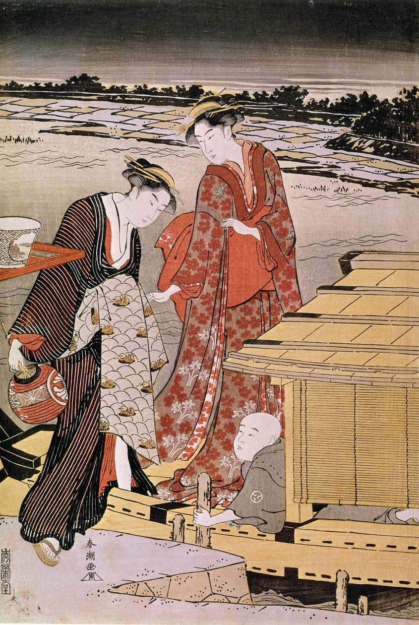 Toi ght Oto Sumida River Japa Nise p Hayashi, Haru varhainen Katsukawa (Acchive 1780-1795) tekijältä Katsukawa Shunsho