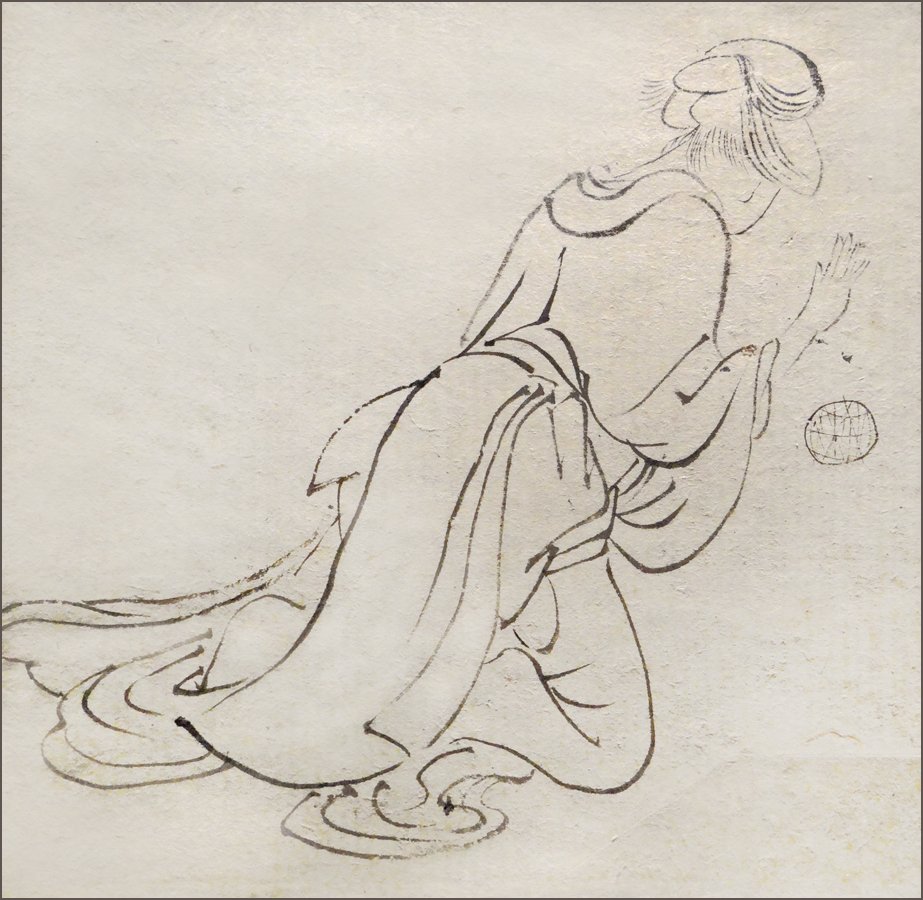 Tutkimus naisen selkänäkymä tekijältä Katsushika Hokusai