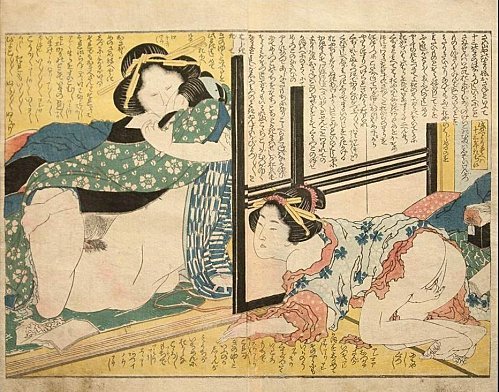 Shunga itsetyydytys tekijältä Katsushika Hokusai