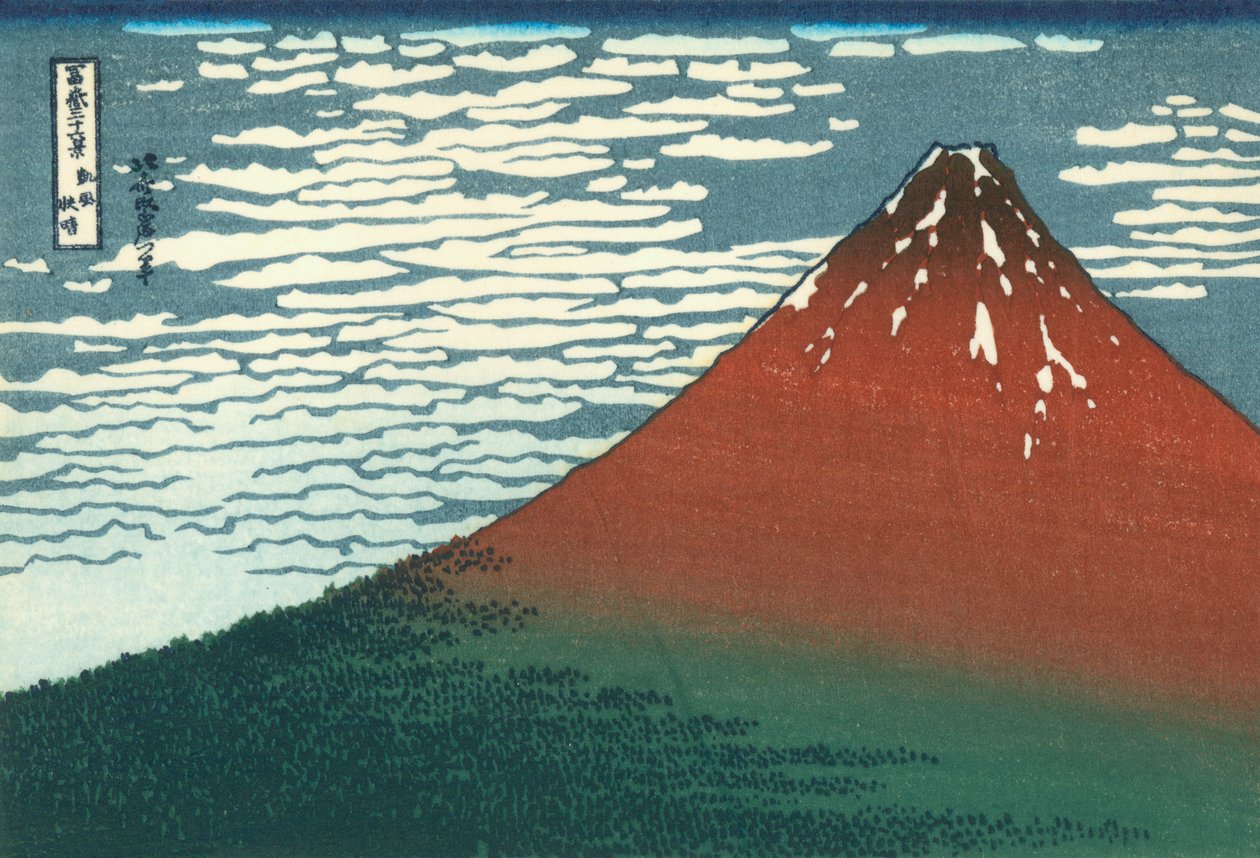 Etelätuuli, kirkas taivas tekijältä Katsushika Hokusai