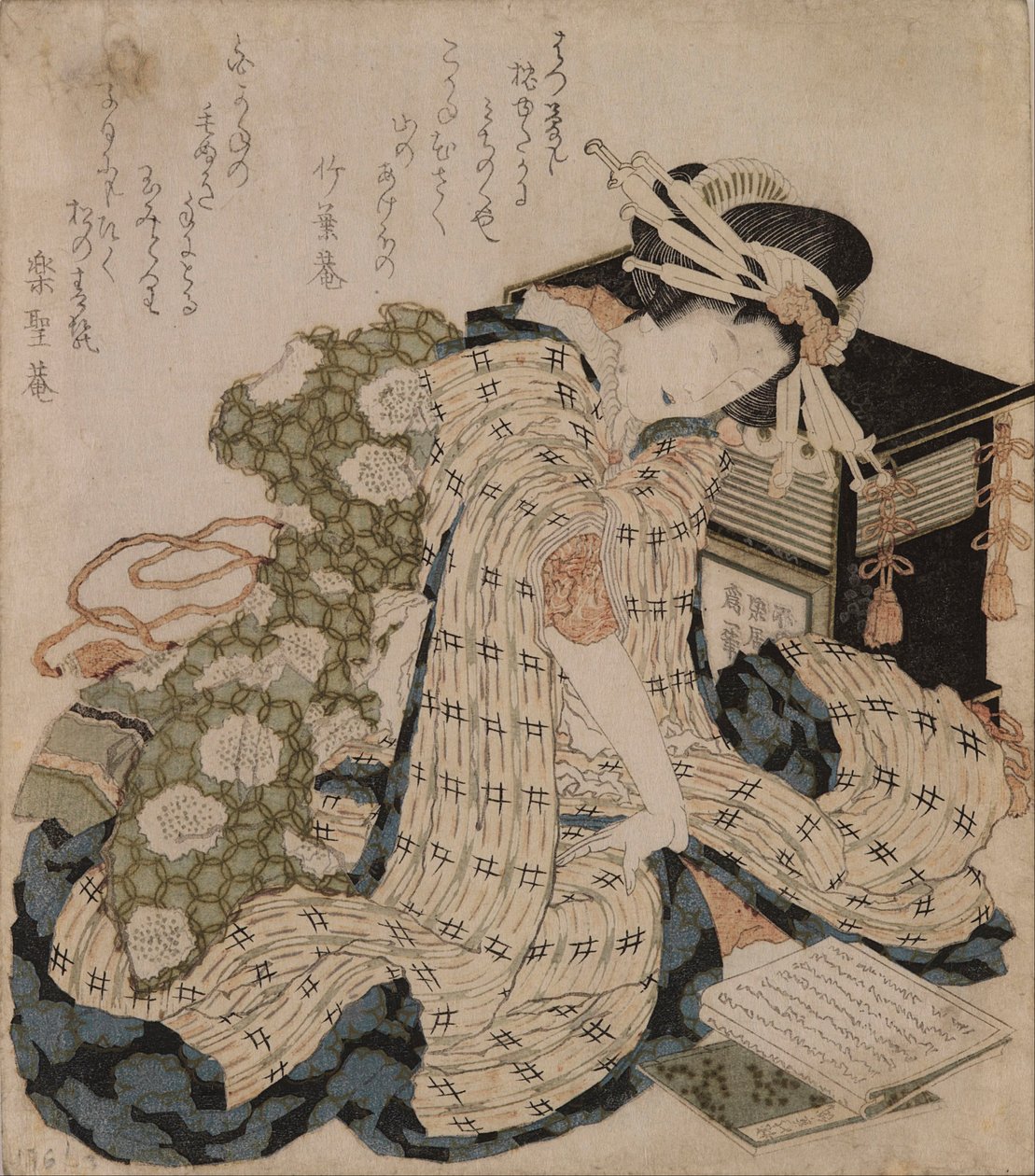 Kurtisaani nukkuu tekijältä Katsushika Hokusai