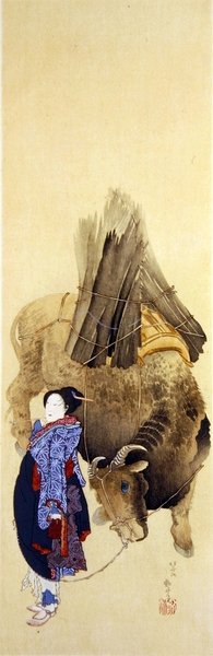 Lehmänvartija, Kokka-lehden julkaisu. tekijältä After Katsushika Hokusai