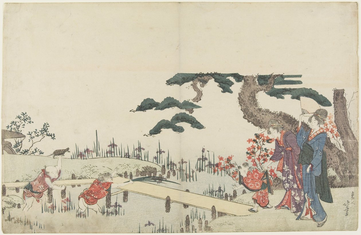 (Iris Garden), 1800-1808 tekijältä Katsushika Hokusai