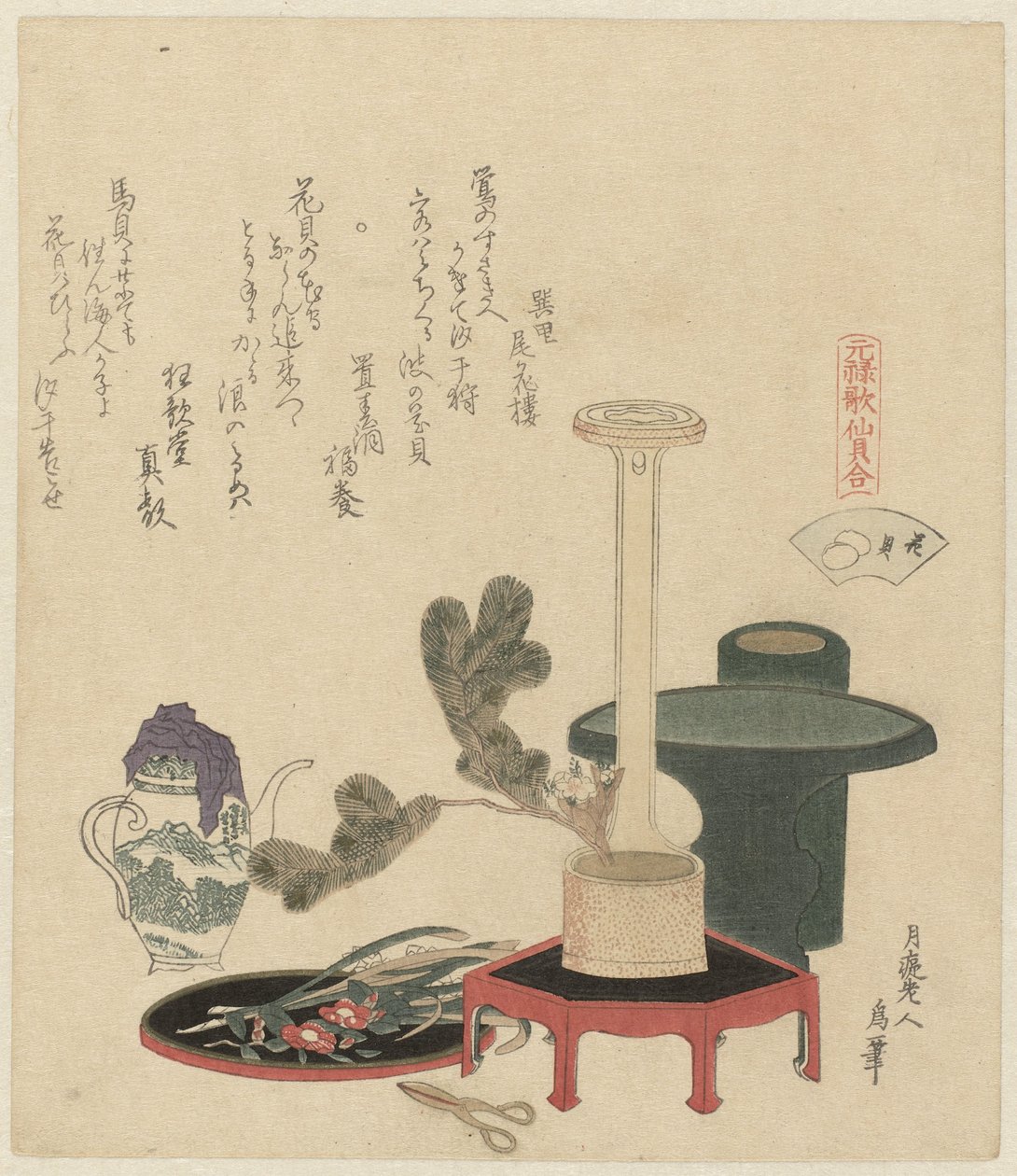 Kukka-asetelma tekijältä Katsushika Hokusai