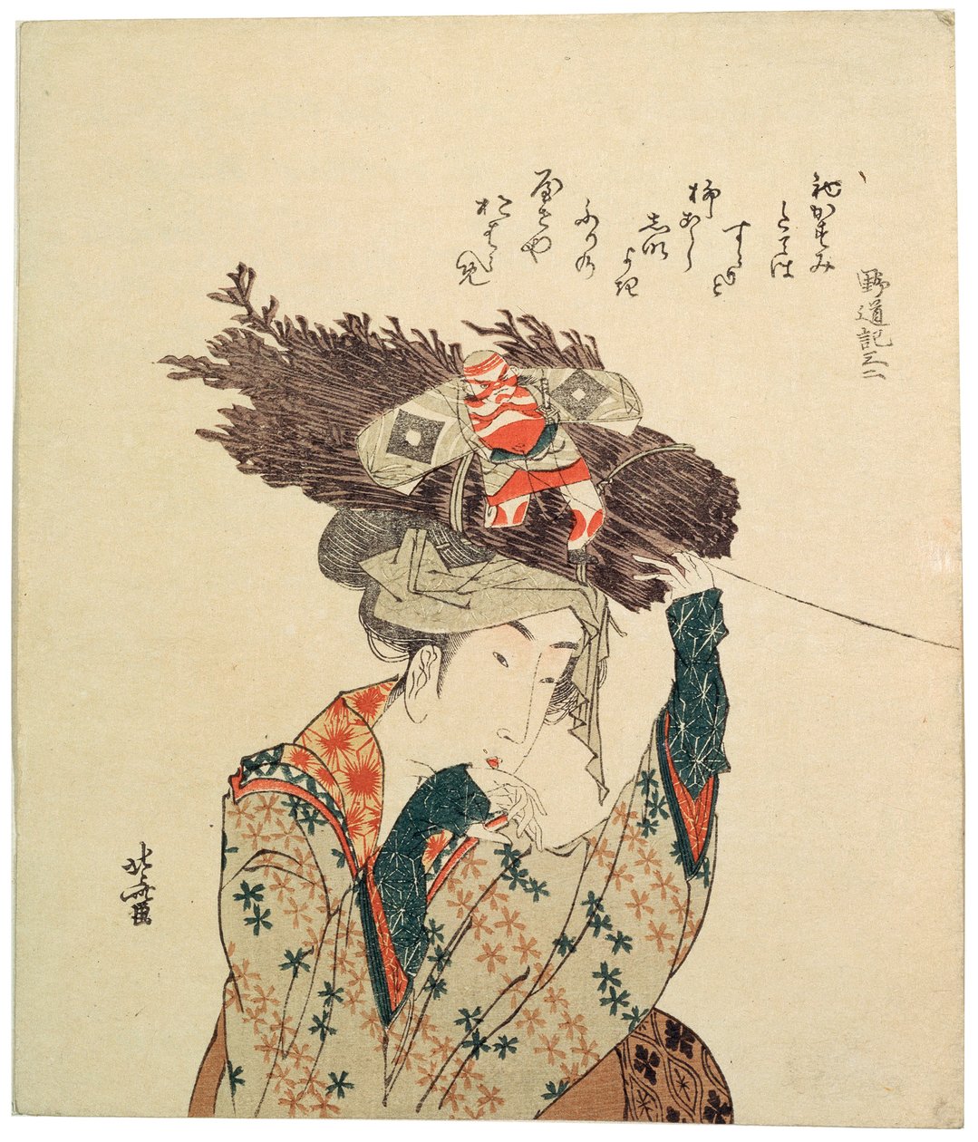 Tyttö Oharasta, 1806-1815. tekijältä Katsushika Hokusai