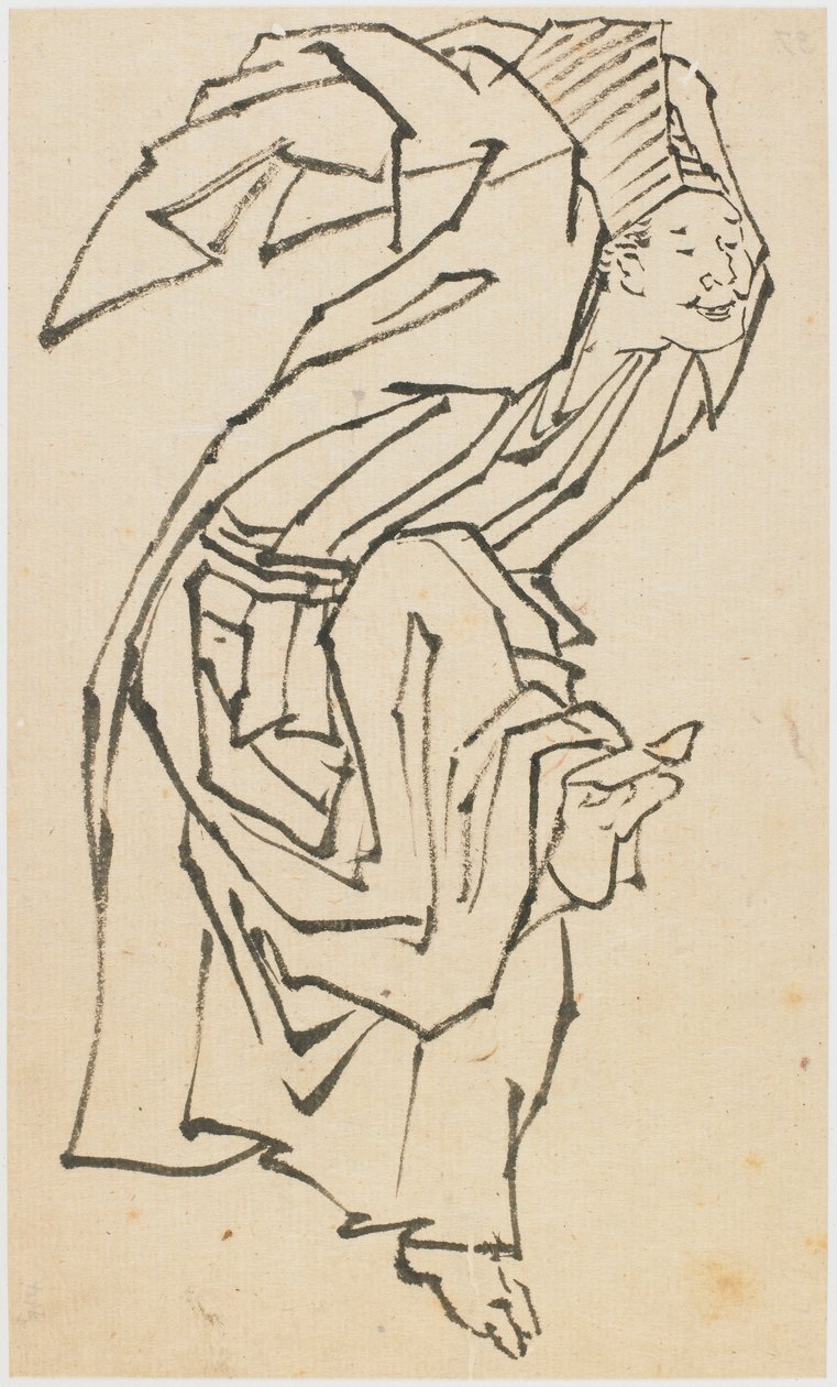Sambaso-tanssija, 1700-luvun loppu - 1800-luvun alku. tekijältä Katsushika Hokusai