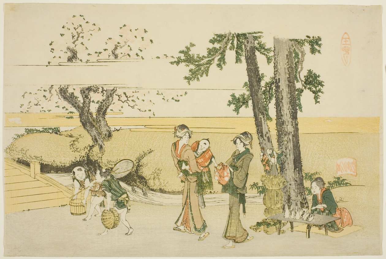 A Wayside Scene (Oji) tekijältä Katsushika Hokusai