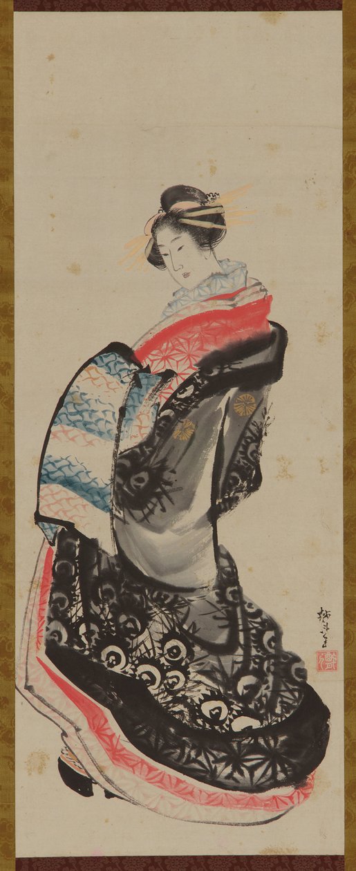 Kursaani seisoo, 1700-luvun loppu - 1800-luvun alku. tekijältä Katsushika Hokusai