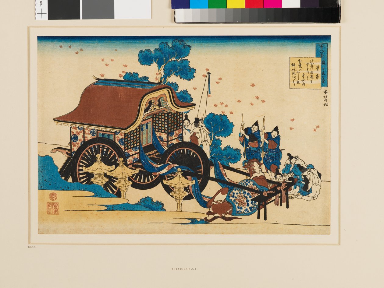Runo Kanke (Sugawara Michizane) tekijältä Katsushika Hokusai