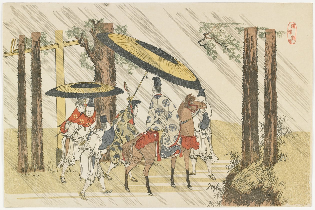 Arido_shi Shrine, 1801-1804 tekijältä Katsushika Hokusai