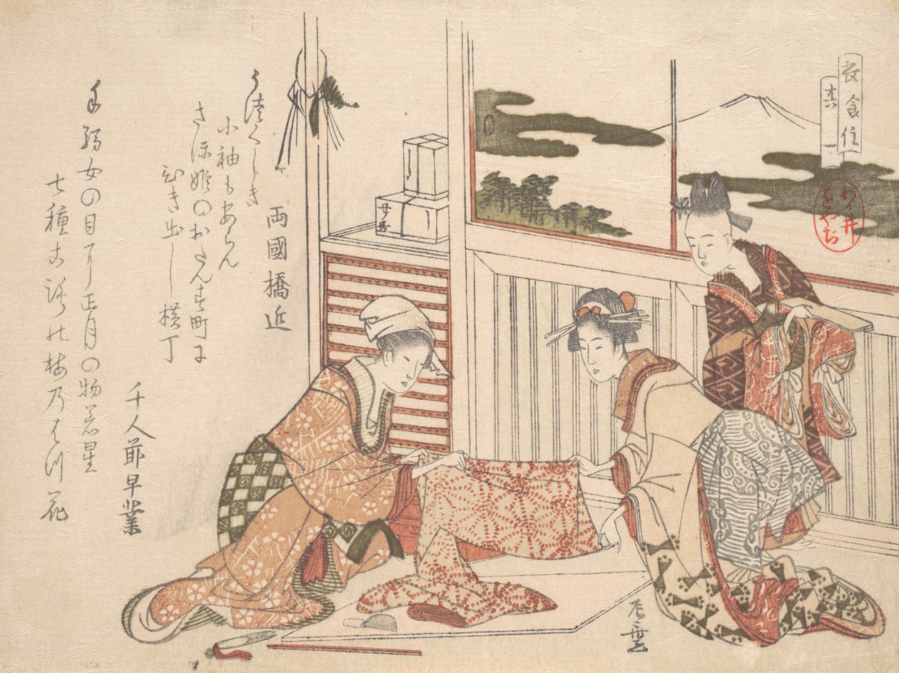 Vaatetus, 1700-luvun loppu - 1800-luvun alku. tekijältä Katsushika Hokusai