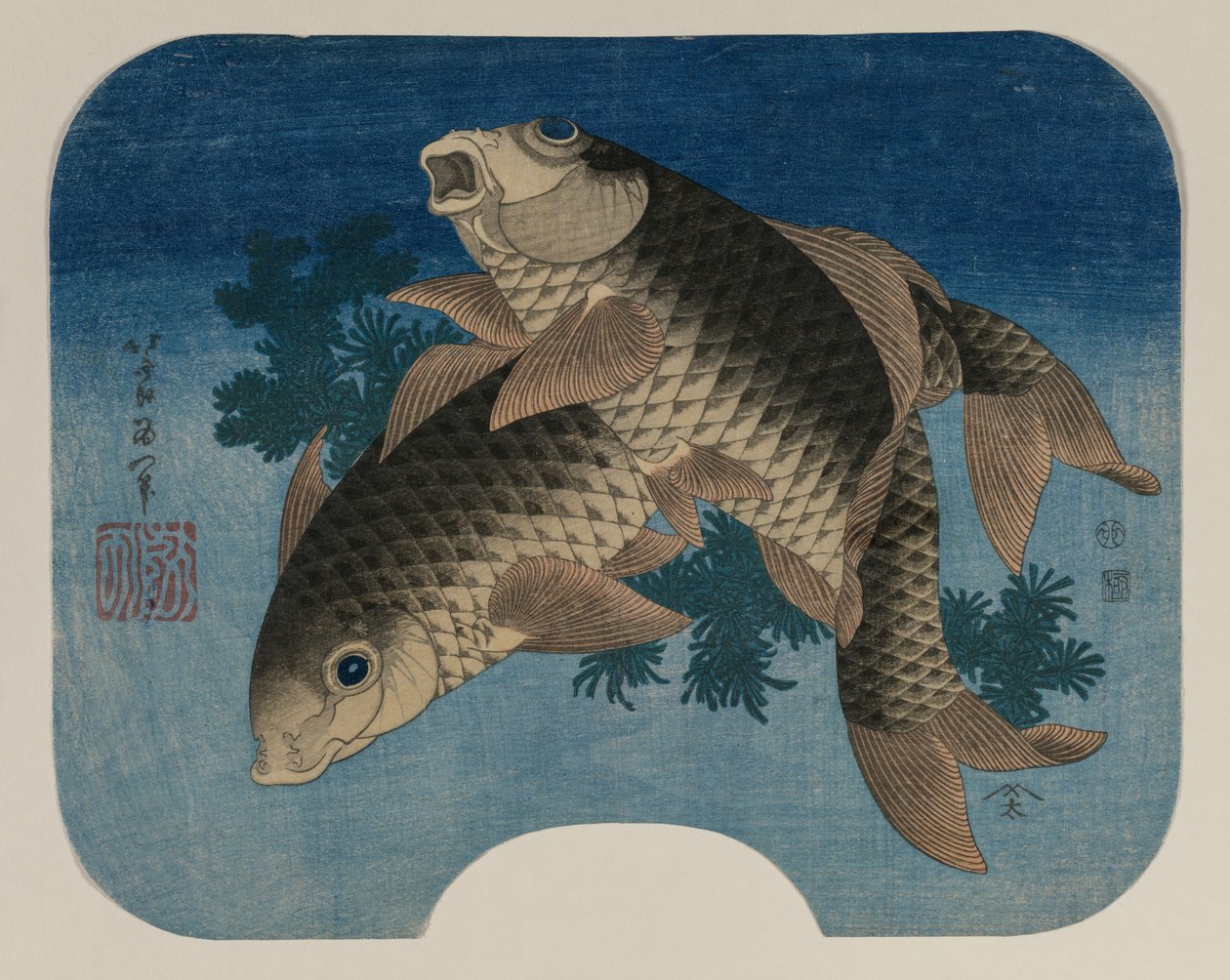 Karppien uinti vesirikkailla tekijältä Katsushika Hokusai