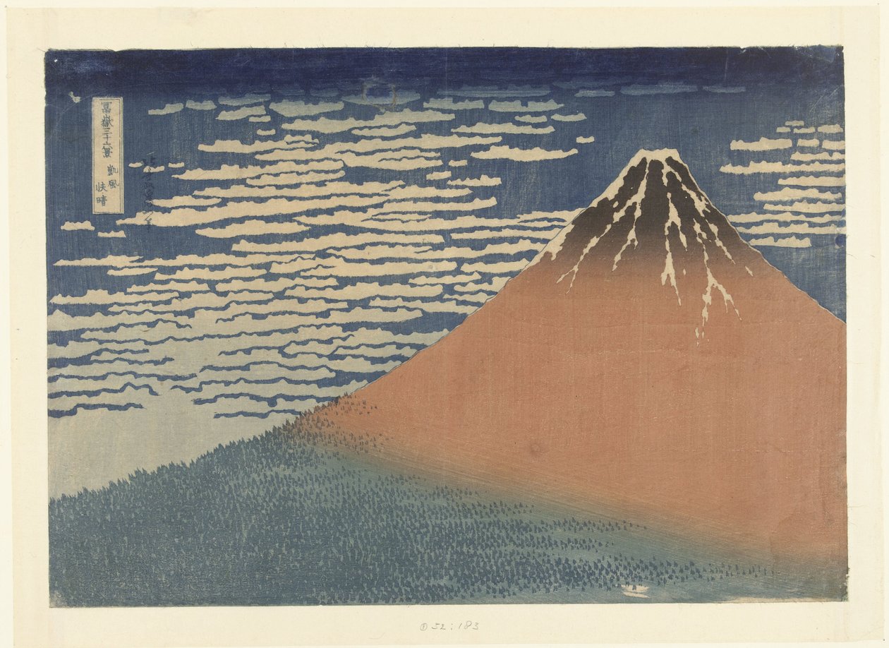 Selkeää säätä ja etelätuulta tekijältä Katsushika Hokusai