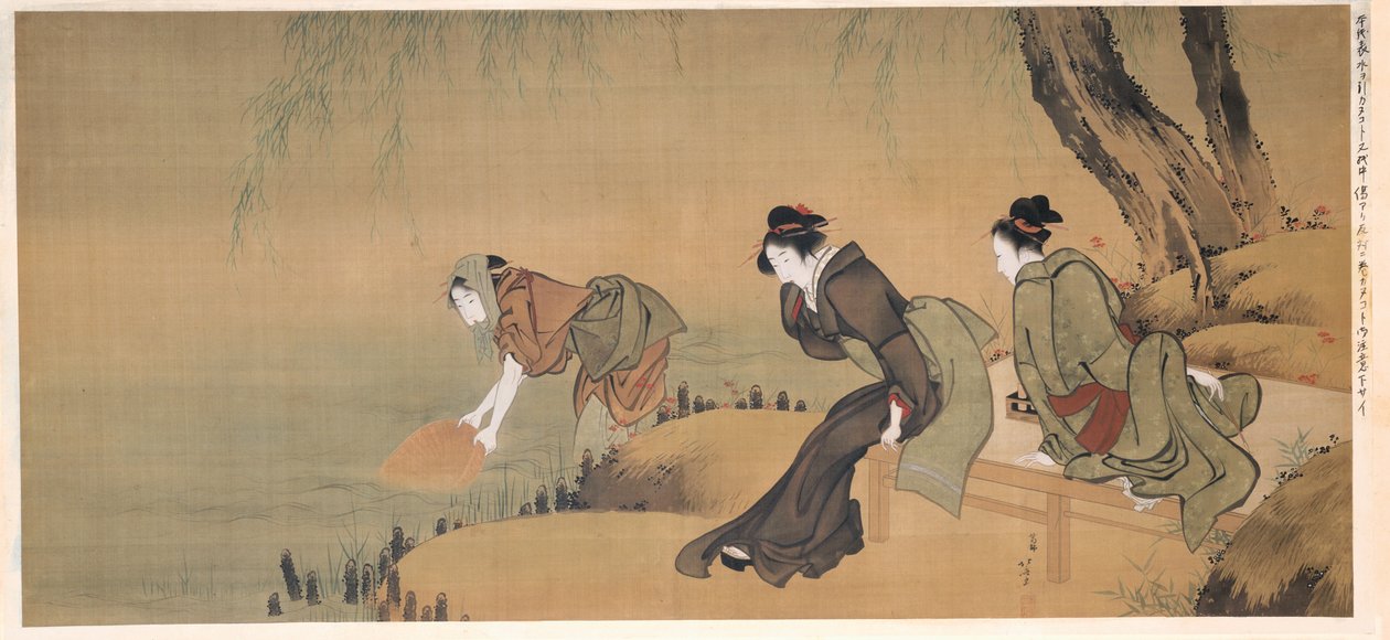 Vilvoittelua kesäiltana tekijältä Katsushika Hokusai