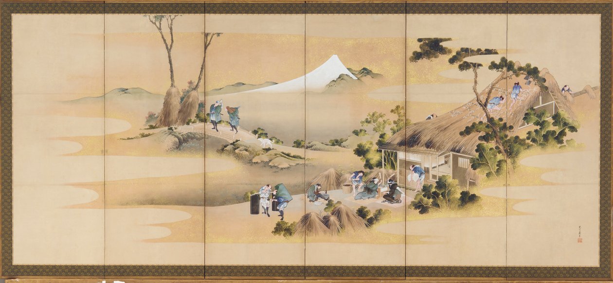 Country Scenes ja Fuji, yksi parista, Edo-kausi, n. 1830-1832. tekijältä Katsushika Hokusai