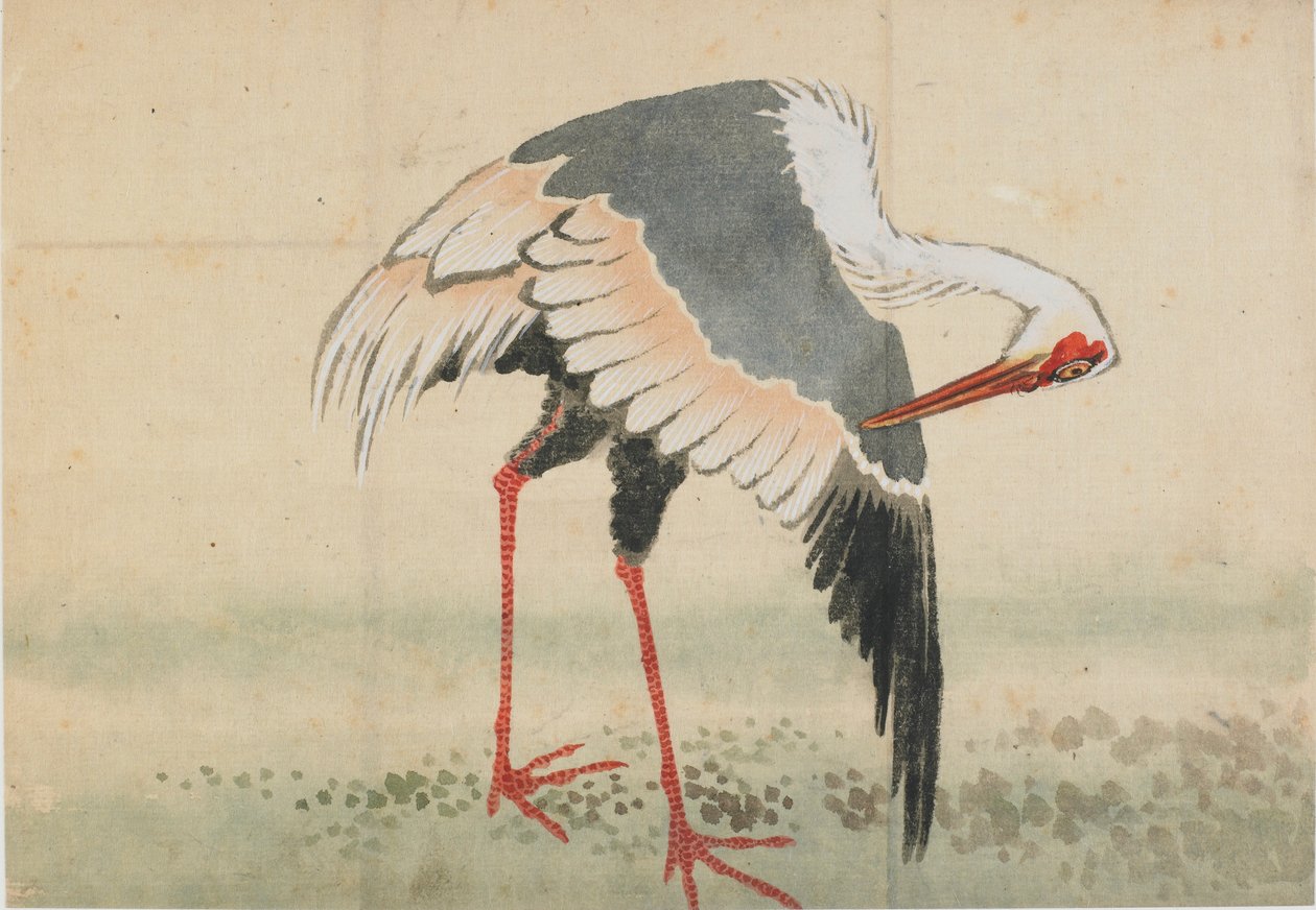 Nosturi, Edo-kausi, 1700-luvun loppu - 1800-luvun alku. tekijältä Katsushika Hokusai