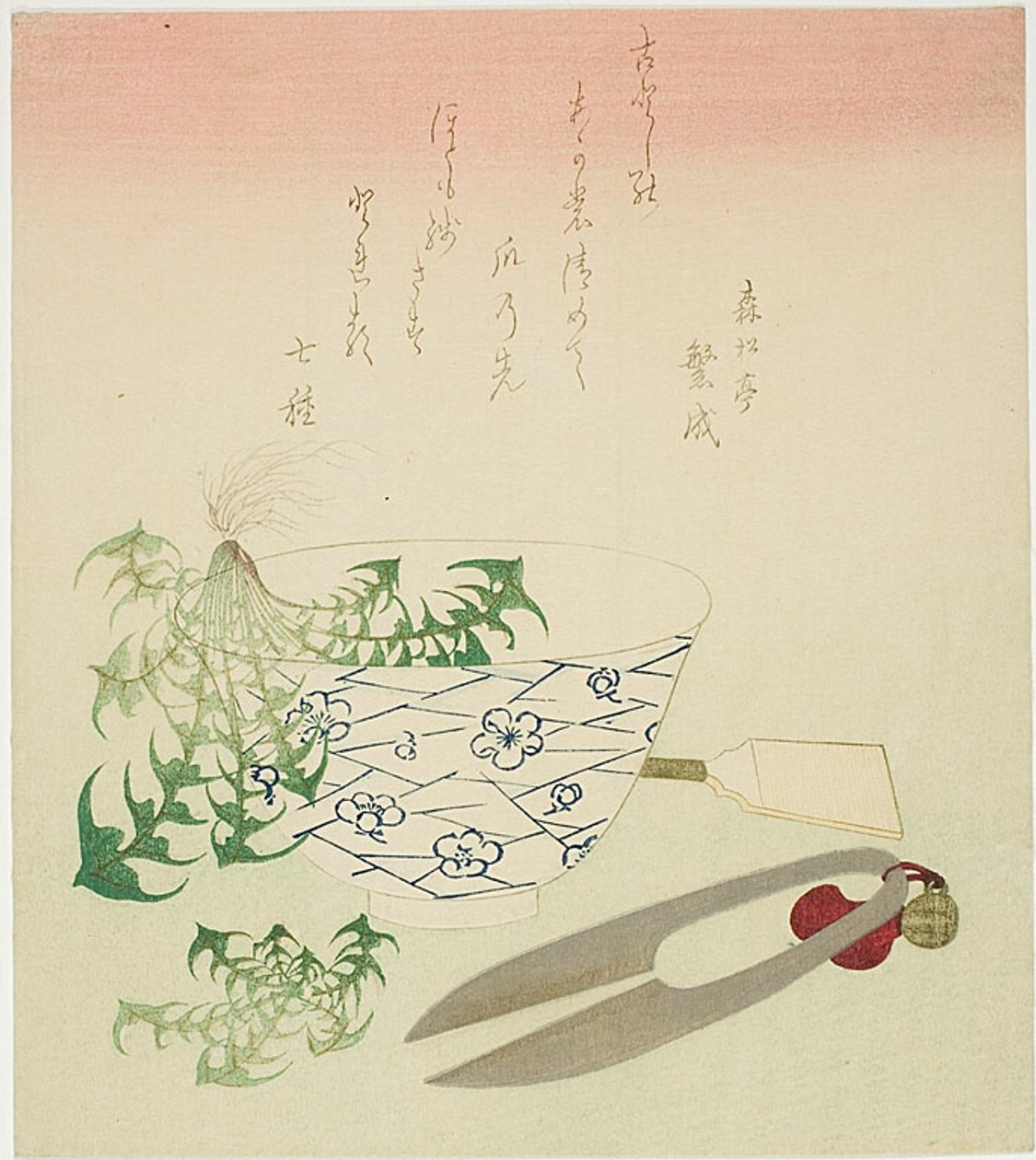 Voikukkia uudenvuoden tekijältä Katsushika Hokusai