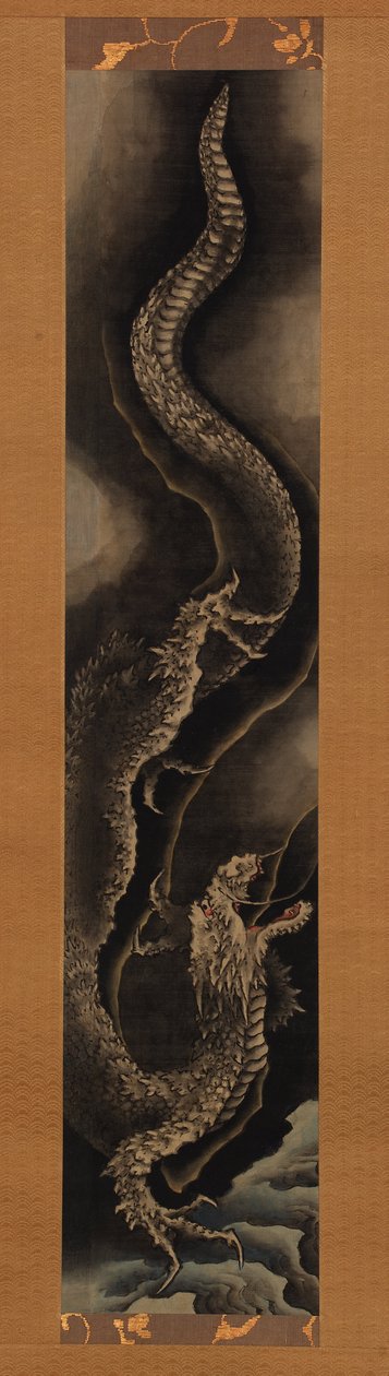 Laskeutuva lohikäärme tekijältä Katsushika Hokusai