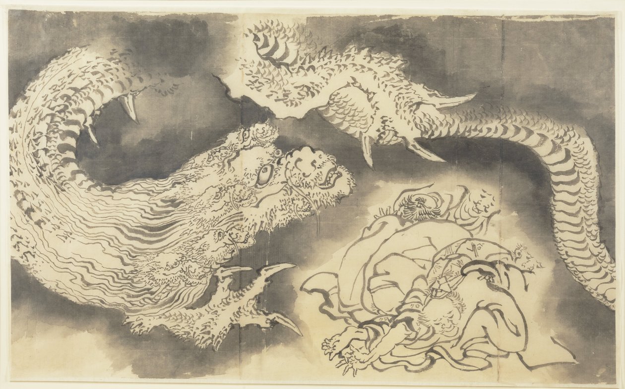 Lohikäärme tekijältä Katsushika Hokusai