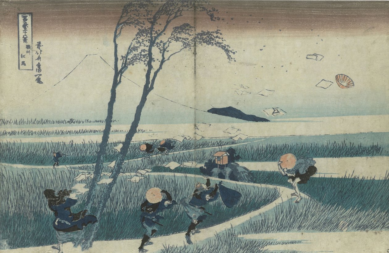 Ejiri Surugan maakunnassa sarjasta Thirty-Six Views of Mt Fuji, c. 1830 tekijältä Katsushika Hokusai