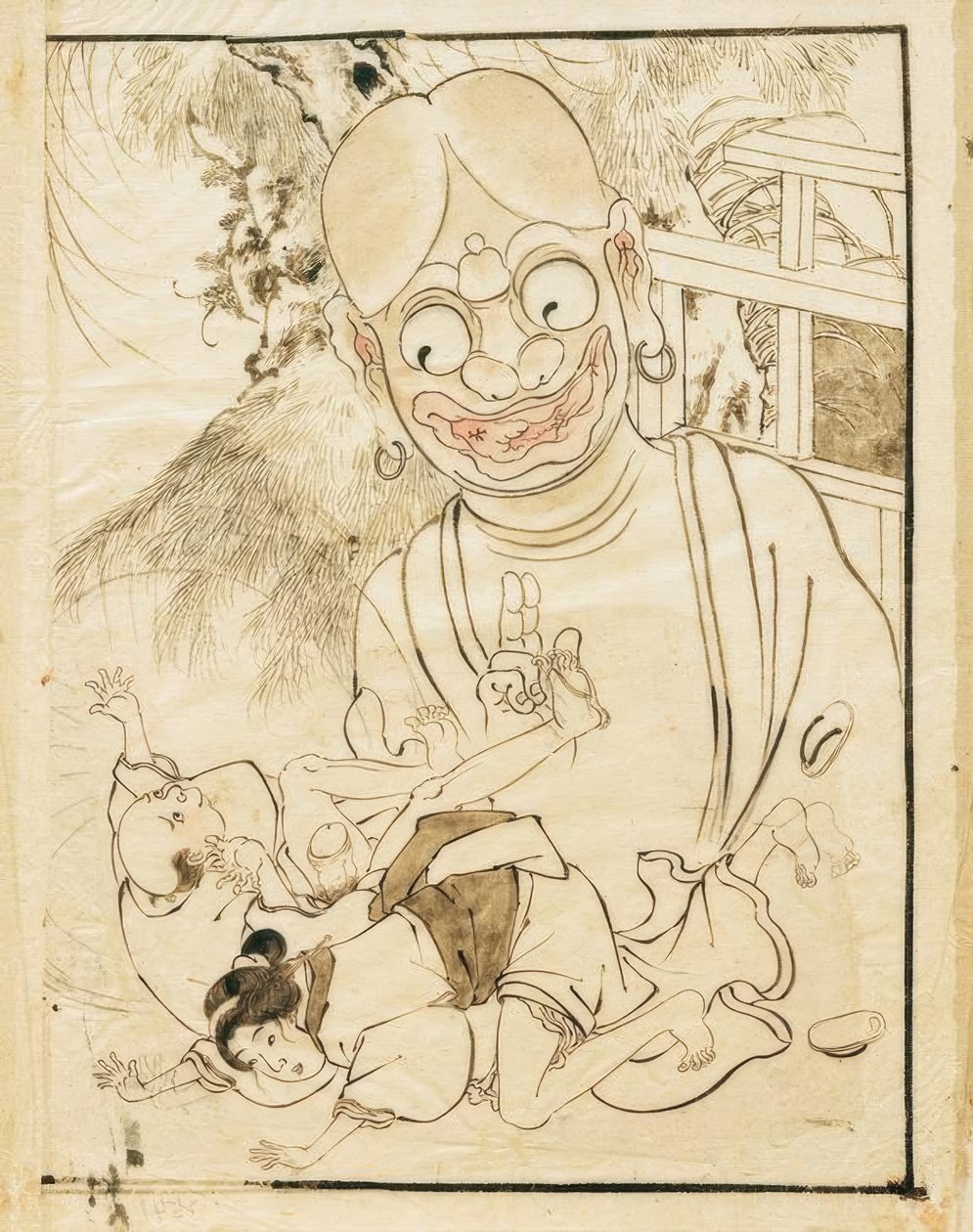 Eroottinen kohtaus tekijältä Katsushika Hokusai