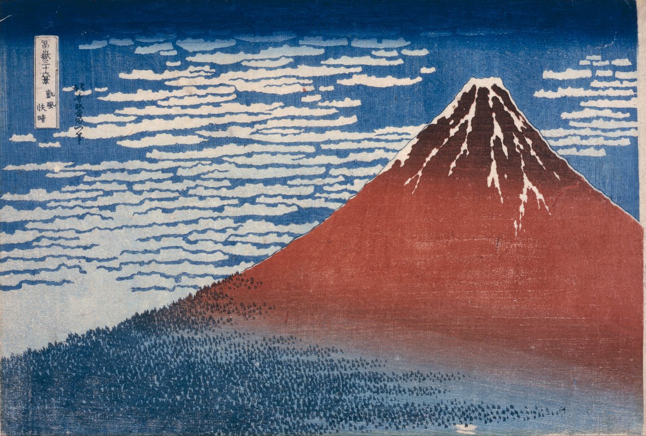 Hieno tuuli, selkeä aamu (Gaifū kaisei) tekijältä Katsushika Hokusai