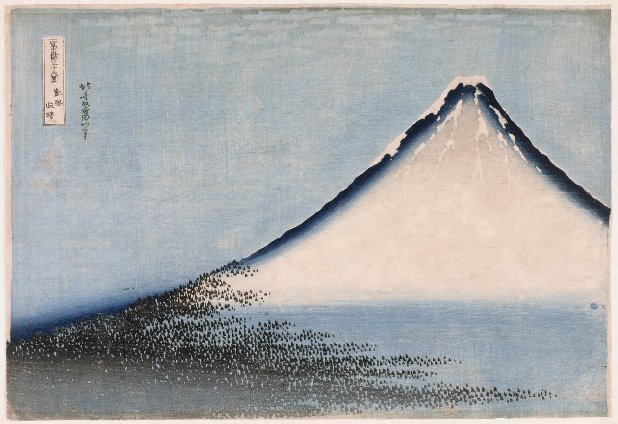 Fine Wind, Clear Weather, varianttipainos sarjasta Thirty-six Views of Mount Fuji , c. 1831. tekijältä Katsushika Hokusai