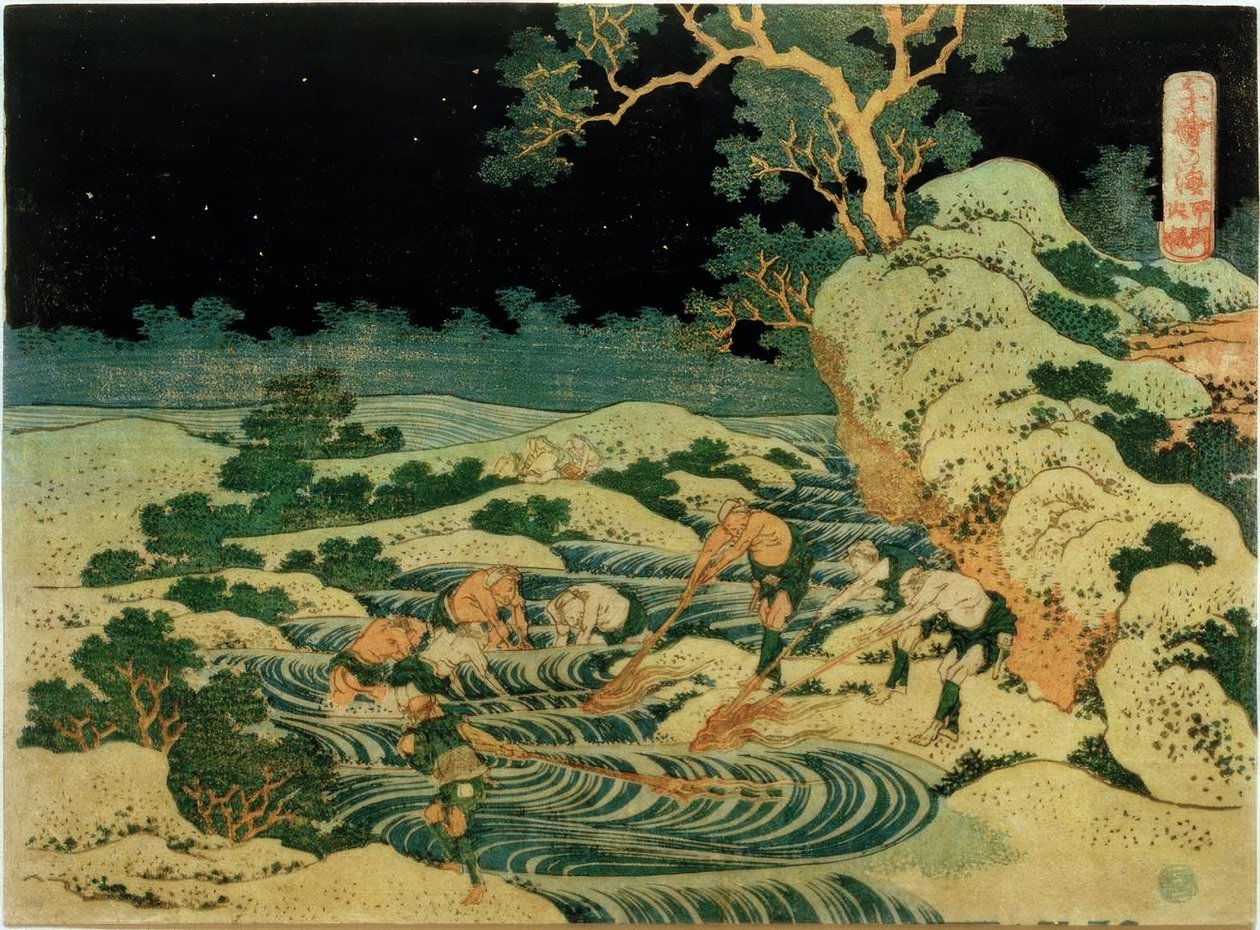 Kalastus soihtujen kanssa Kai Province tekijältä Katsushika Hokusai