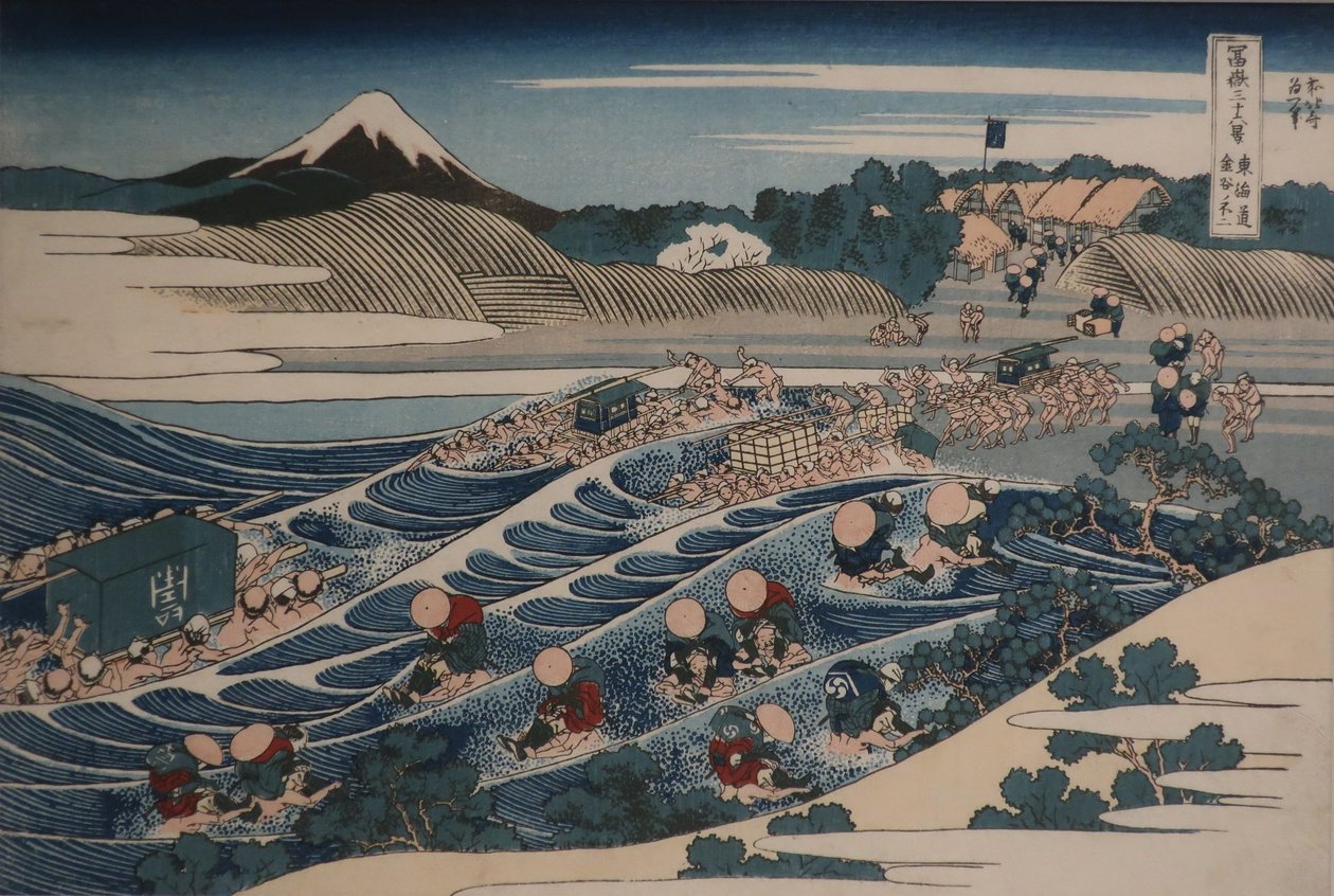 Fuji Tōkaidōn Kanayasta katsottuna Tōkaidōlla tekijältä Katsushika Hokusai