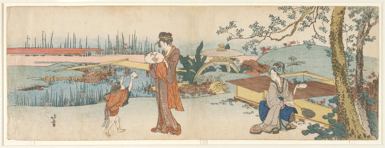 Kultakalamyyjä tekijältä Katsushika Hokusai