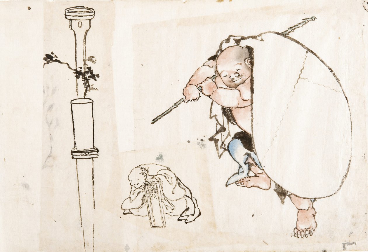 Hotei, 1800-luvun ensimmäinen neljännes. tekijältä Katsushika Hokusai