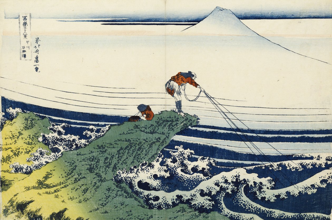 Kajikazawa Kain maakunnassa, sarjasta "Kolmekymmentäkuusi näkymää Fuji-vuorelle" tekijältä Katsushika Hokusai