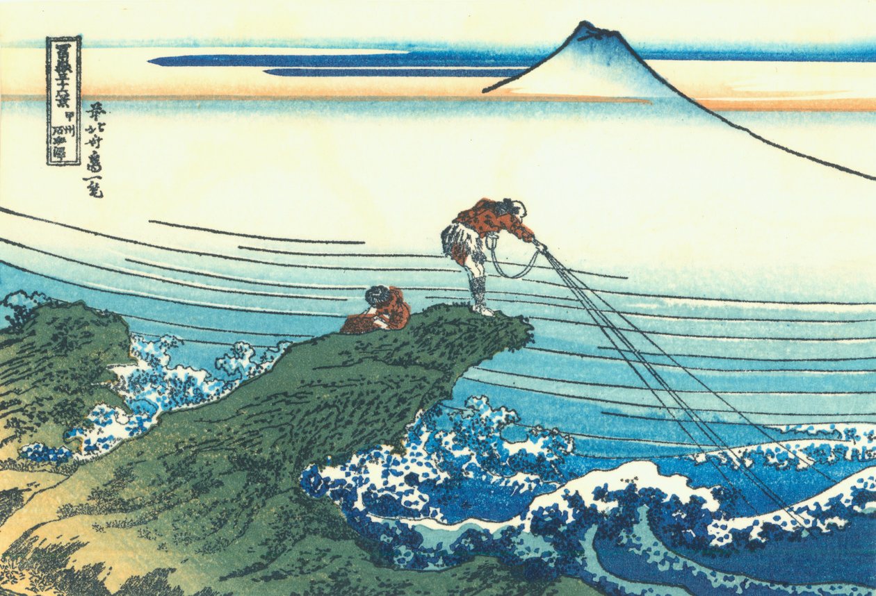 Kajikazawa Kain maakunnassa, n. 1830 (puupainatus) tekijältä Katsushika Hokusai