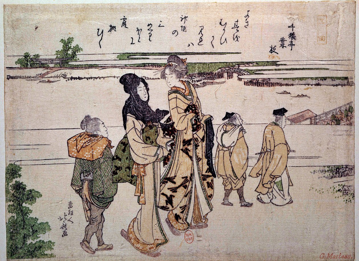 Saat sen sovelluksen nimeä vastaavasta kirjasta. Katsushika Hokusai (1760-1849) P Hayashi ts, 19th line ry. Paris s, B. Hmm. tekijältä Katsushika Hokusai