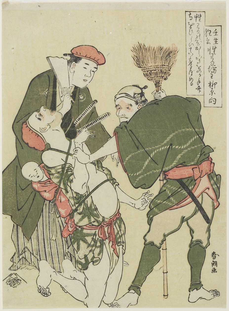 Haitallinen pappi, n. 1790 tekijältä Katsushika Hokusai