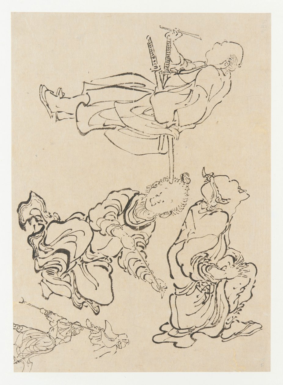 Sekalaisia hahmoja, 1700-luvun loppu - 1800-luvun alku. tekijältä Katsushika Hokusai