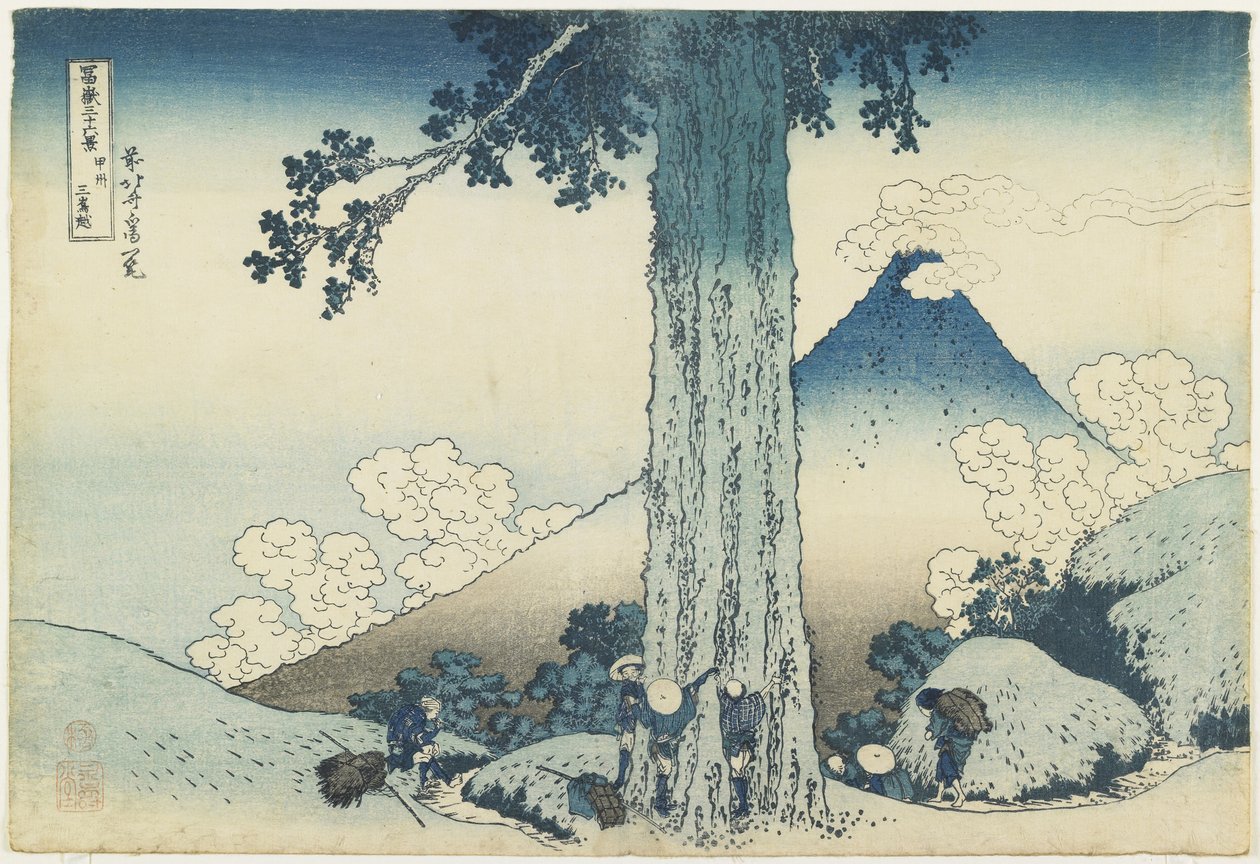 Mishiman sola Ko_shun maakunnassa, 1831-1834 tekijältä Katsushika Hokusai