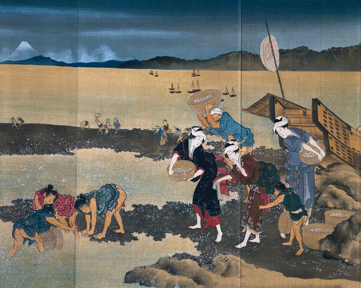 Simpukan kalastus tekijältä Katsushika Hokusai