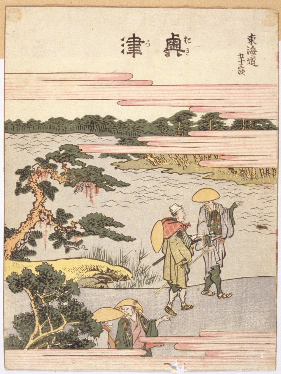 Okitsu (värillinen puupainatus) tekijältä Katsushika Hokusai
