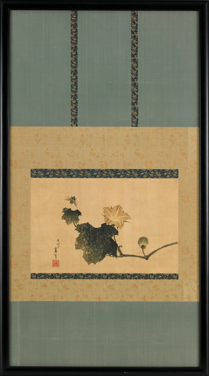 Pumpkin Vine ja Horse Fly, n. 1825-1833. tekijältä Katsushika Hokusai