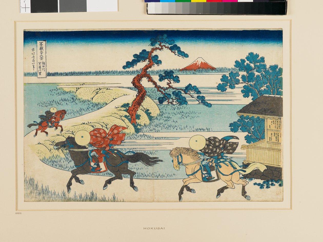 Sekiya-kylät Sumida-joen varrella tekijältä Katsushika Hokusai