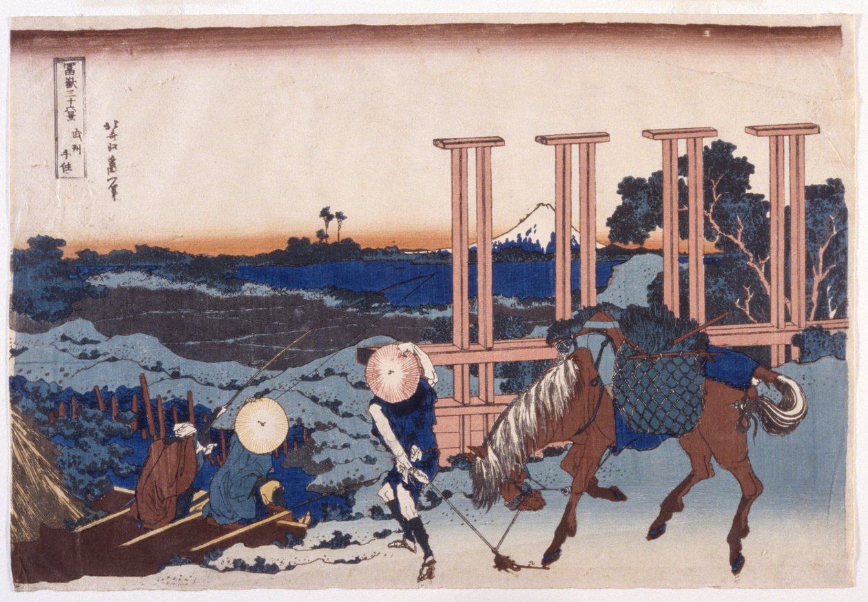 s fi i NM:n mukaan USA on provinssi (pensas käyttää N lausetta) (col meidän puupiirros) tekijältä Katsushika Hokusai
