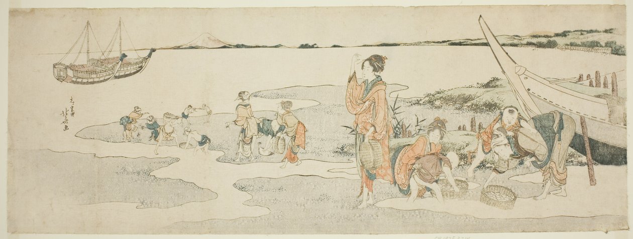 Äyriäisten kerääminen tekijältä Katsushika Hokusai