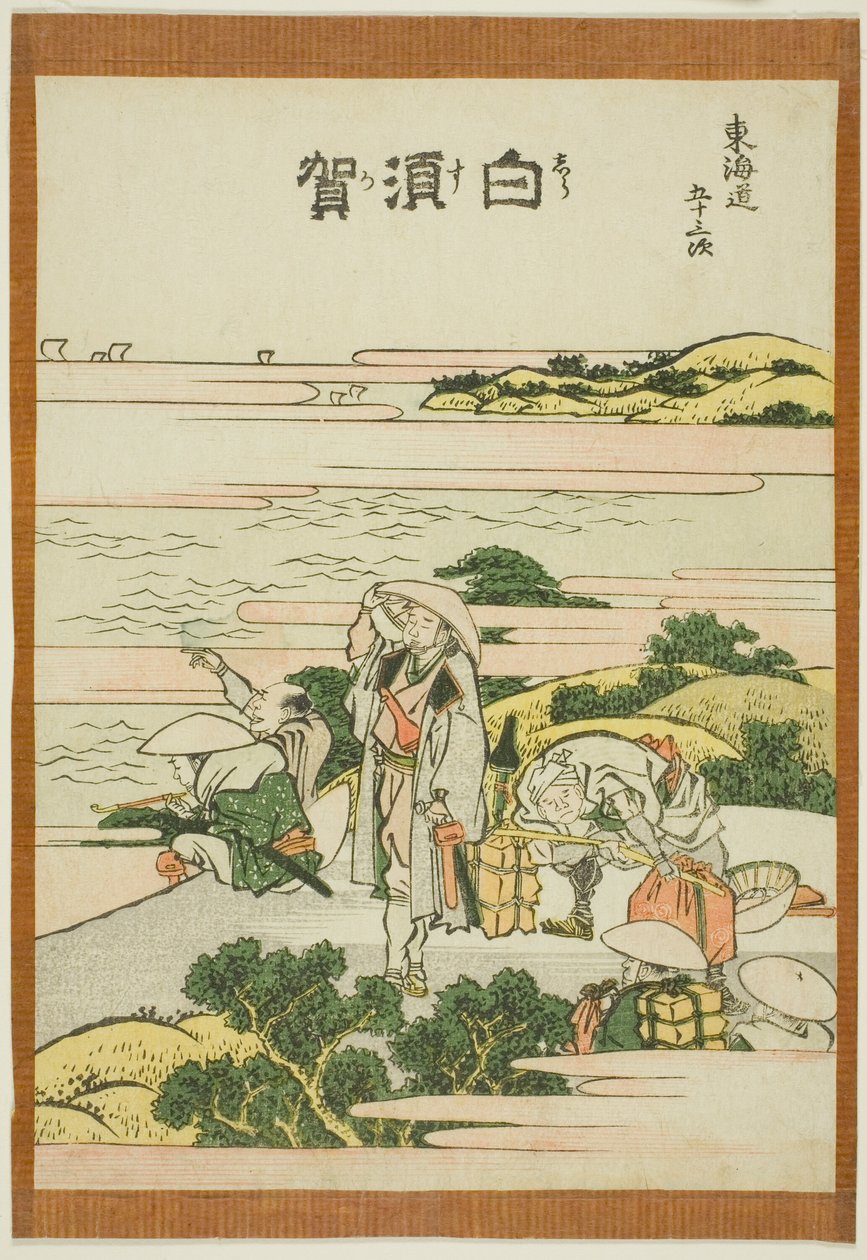 Shirasuka, sarjasta "Fiftyth Lee S tachi sounds of the city asteen (urban grade go main mountain next)" tekijältä Katsushika Hokusai