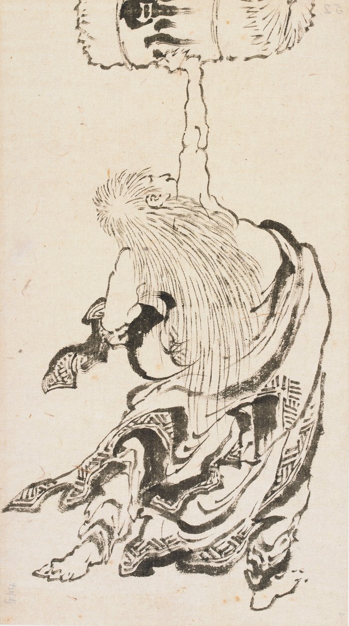 Neitsyt, sake-perhe, Edo-kausi vai? 1840-luku. tekijältä Katsushika Hokusai