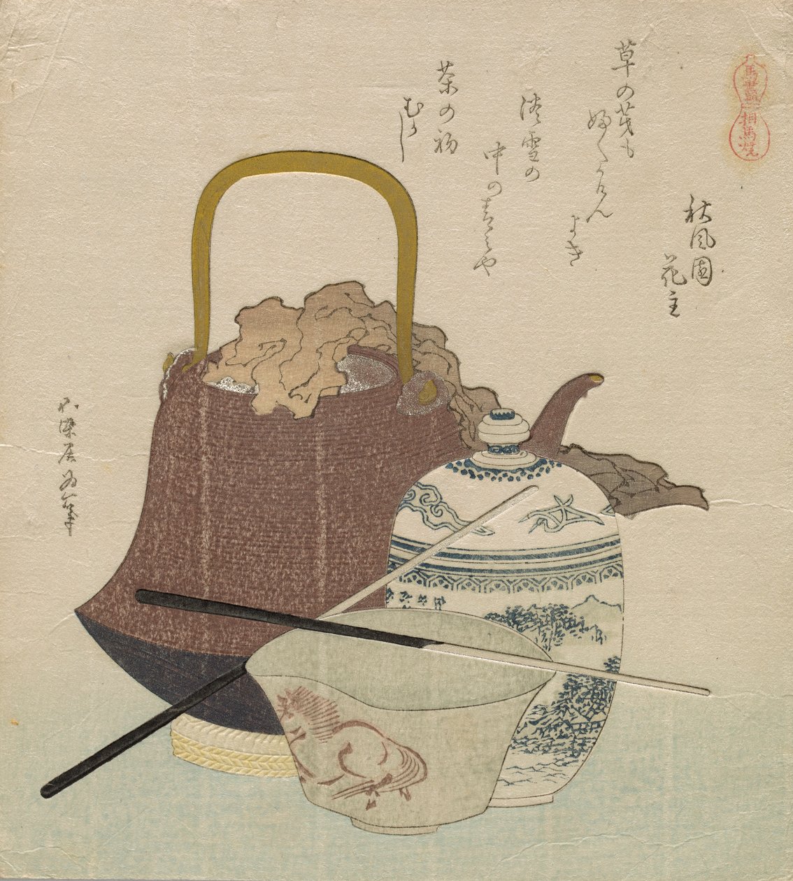 So?ma Ware (So?ma yaki), sarjasta Horse Compendium (Uma zukushi) tekijältä Katsushika Hokusai