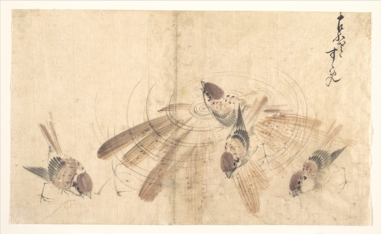 Varpuset tekijältä Katsushika Hokusai
