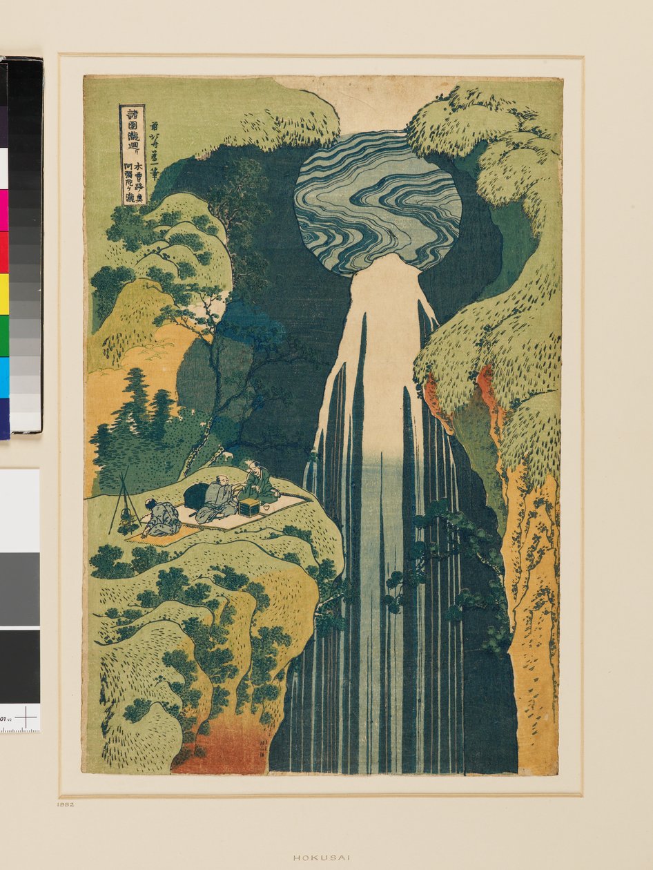 Amida putoaa Kiso-tien päässä... tekijältä Katsushika Hokusai