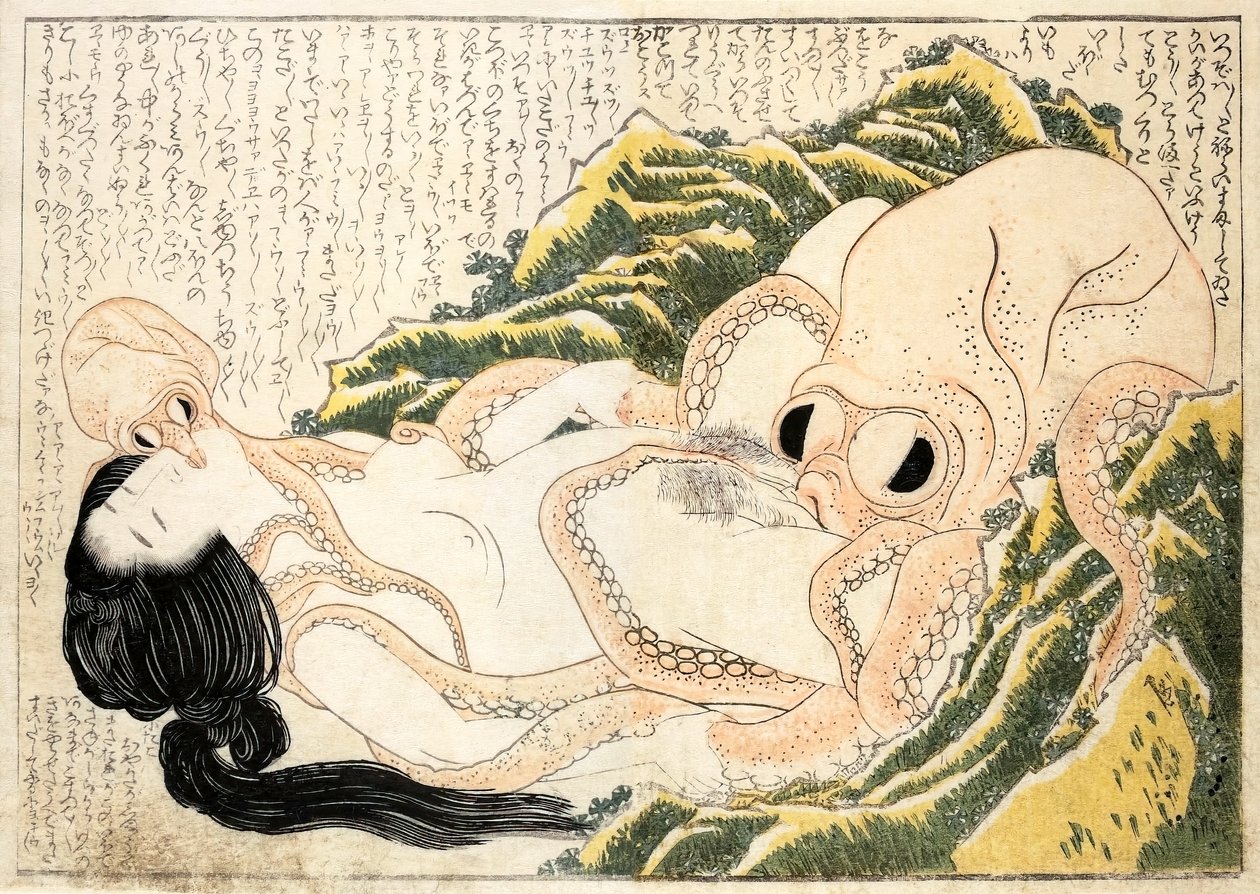 Kalastajan vaimon unelma tekijältä Katsushika Hokusai